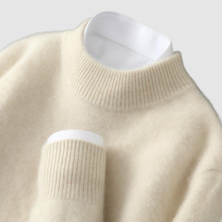 Alex - Unisex kašmírový svetr s vysokým límcem