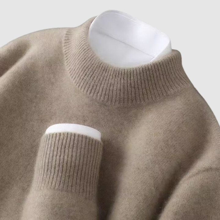 Alex - Unisex kašmírový svetr s vysokým límcem