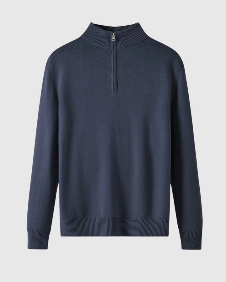 Libuše- Svetr s zipem z merino vlny Capri