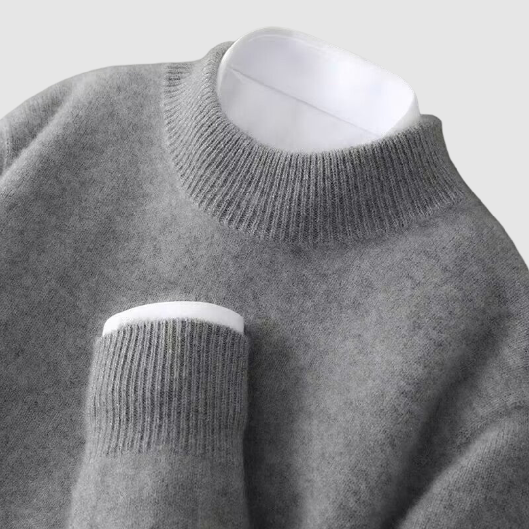 Alex - Unisex kašmírový svetr s vysokým límcem