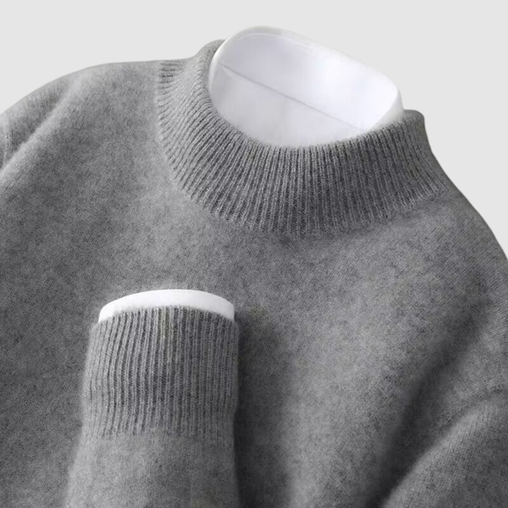 Alex - Unisex kašmírový svetr s vysokým límcem