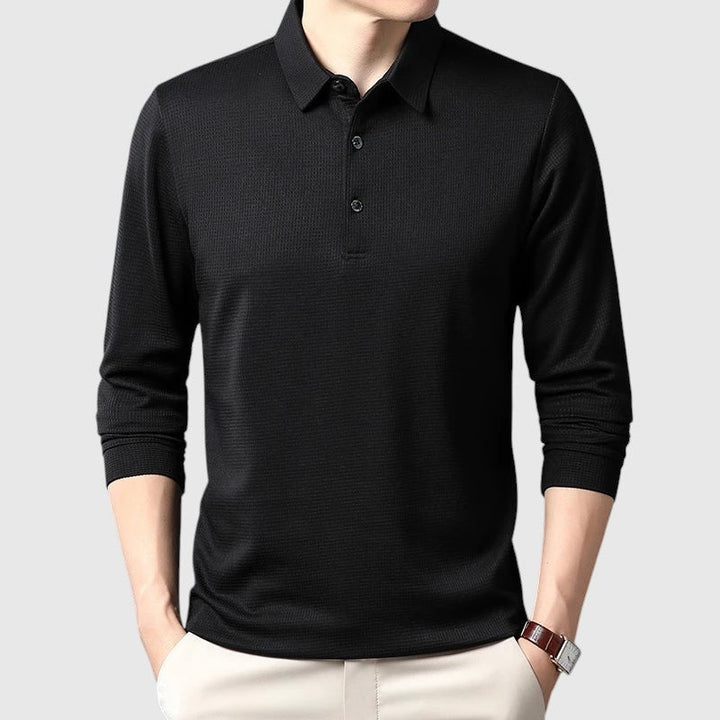 Libuše- Elegantní pánská polo košile s dlouhým rukávem