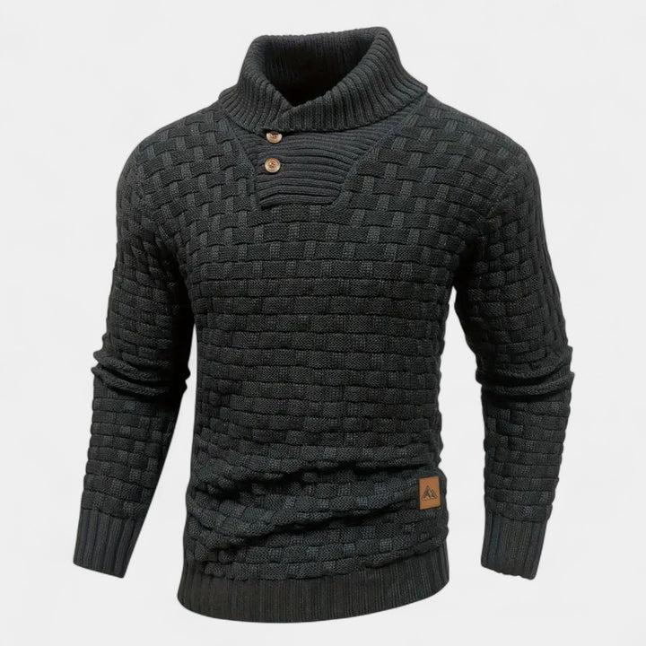 Elías – Stylový svetr s rolákem a knoflíky