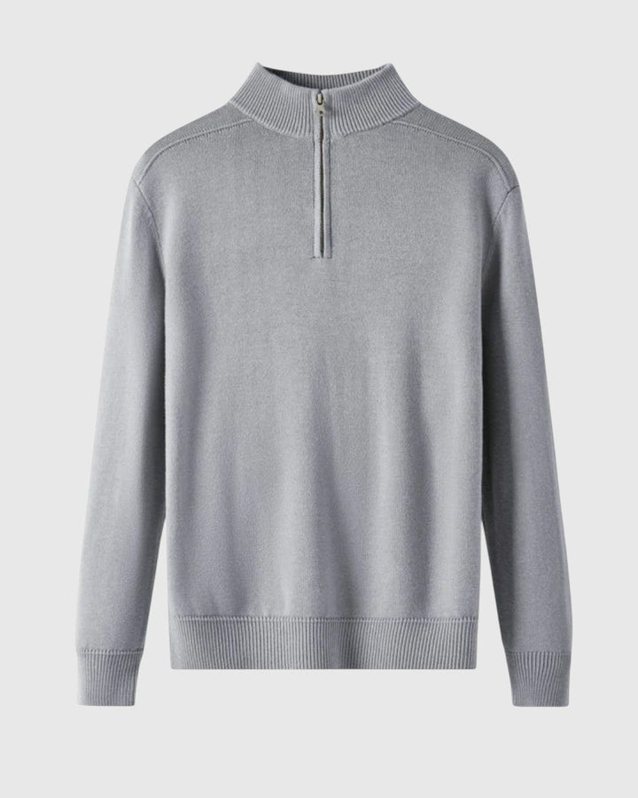 Libuše- Svetr s zipem z merino vlny Capri