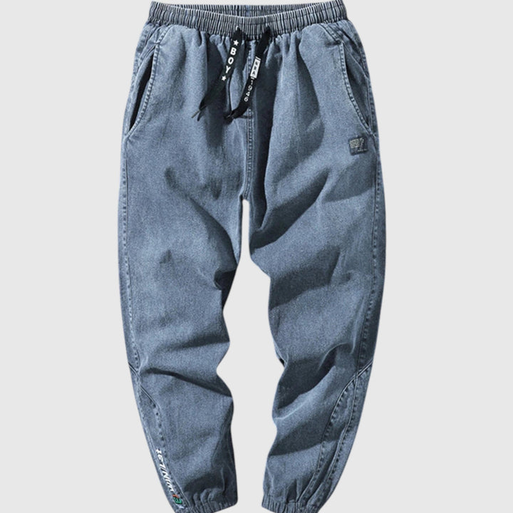 Elegantní džínové jogger kalhoty