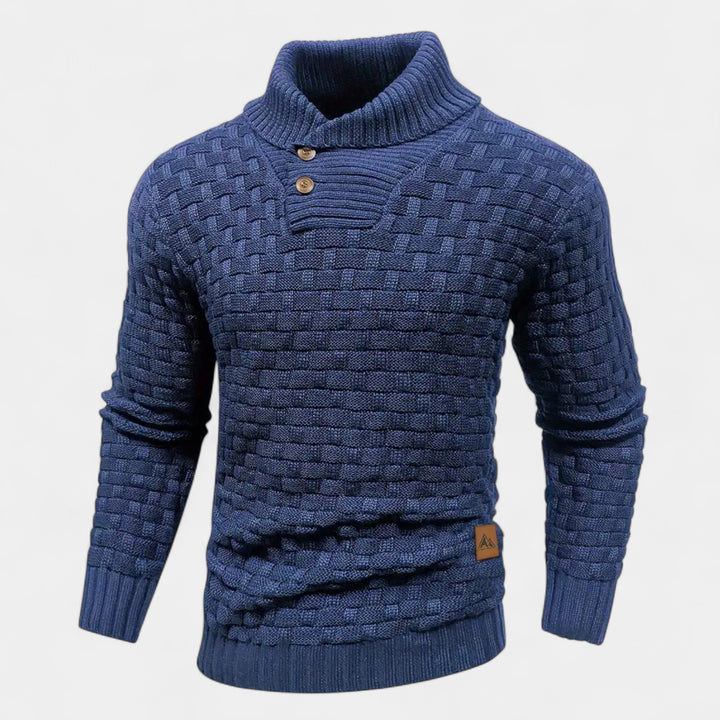 Elías – Stylový svetr s rolákem a knoflíky